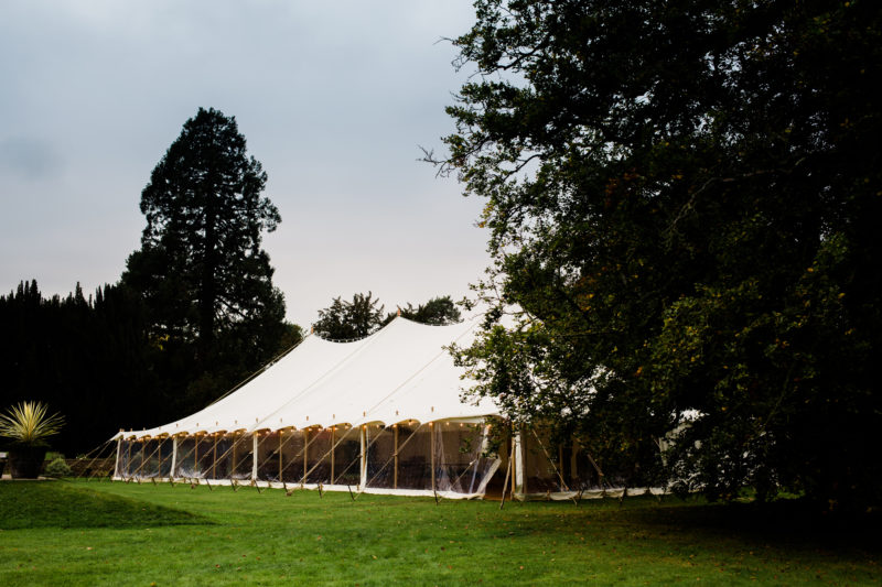 marquee wedding set up in Cotswolds