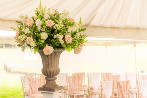 Stunning wedding flowers for the ceremony in the Cotswolds