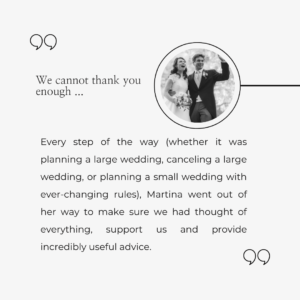 Testimonial Sarah and Rob wedding planning UK