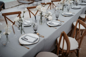 White wedding tablescape